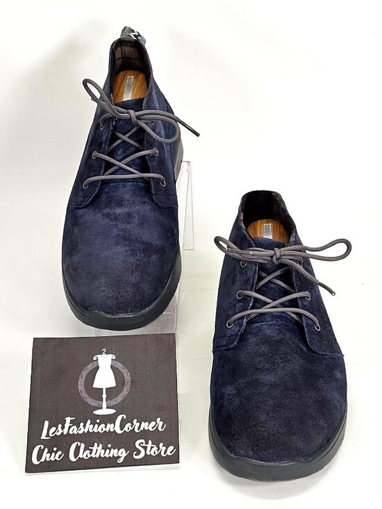 UGG Men\'s Blue Suede Canoe Chukka Treadlite Shoes Ankle Boots Sz 6 Wo\'s 7.5 1744 main image 12